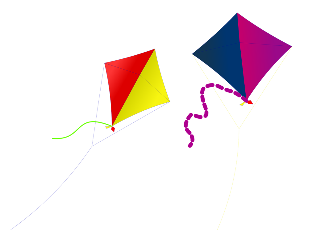 Kites flying